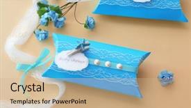  Presentation with baby shower - Amazing PPT theme having shower favor on light background backdrop and a coral colored foreground