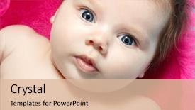  Presentation with cute baby - Beautiful presentation design featuring cute baby surprised beautiful kid' backdrop and a  colored foreground