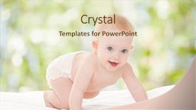  Presentation with blue eyes - Audience pleasing slide deck consisting of cute baby with beautiful blue backdrop and a soft green colored foreground