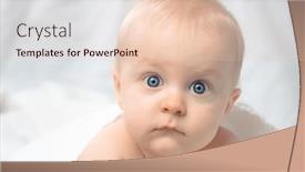  Presentation with baby bath - PPT layouts with cute-baby-with-blue-eyes background and a lemonade colored foreground