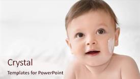  Presentation with cute baby - Theme consisting of cute baby with body cream background and a lemonade colored foreground