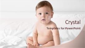  Presentation with baby diapers - Colorful theme enhanced with cute baby with body cream backdrop and a lemonade colored foreground