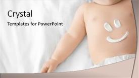  Presentation with cute baby - Amazing presentation having cute baby with body cream backdrop and a white colored foreground