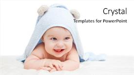  Presentation with cute baby - Slide deck featuring cute baby with towel background and a white colored foreground