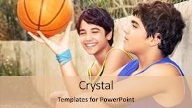 Presentation with basketball players - Presentation enhanced with cute basketball players sitting background and a lemonade colored foreground
