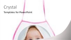  Presentation with cute baby - Slide set featuring cute-bib-for-baby-feeding background and a white colored foreground