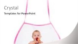  Presentation with personal - Presentation design consisting of cute-bib-for-baby-feeding background and a white colored foreground