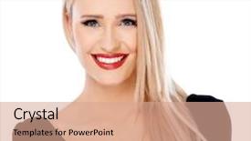  Presentation with lipstick - Colorful slide set enhanced with pancake and fruit with ice cream on table backdrop and a light gray colored foreground