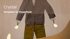  Presentation with character - Beautiful slide set featuring cute blond hand drawn character in casual clothes backdrop and a coral colored foreground