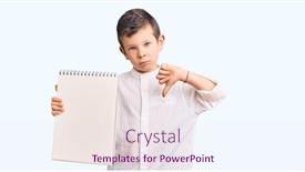  Presentation with angry kid - Presentation consisting of cute-blond-kid-holding-notebook background and a sky blue colored foreground