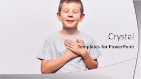  Presentation with chest - Amazing slides having cute-blond-kid-wearing-casual backdrop and a white colored foreground