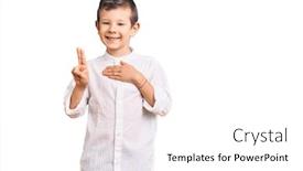  Presentation with elegant - Beautiful slide deck featuring cute-blond-kid-wearing-elegant backdrop and a white colored foreground