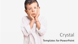  Presentation with sadness - Presentation consisting of cute-blond-kid-wearing-elegant background and a white colored foreground