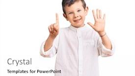  Presentation with elegant - Beautiful theme featuring cute-blond-kid-wearing-elegant backdrop and a white colored foreground