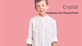  Presentation with elegant - Theme with cute-blond-kid-wearing-elegant background and a coral colored foreground
