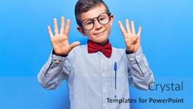  Presentation with cute - Presentation with cute-blond-kid-wearing-nerd background and a light blue colored foreground