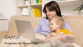  Presentation with living room - PPT layouts featuring cute-blond-little-boy background and a lemonade colored foreground