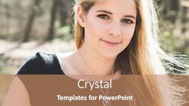  Presentation with cute - Slide deck enhanced with cute-blonde-woman-portrait background and a coral colored foreground