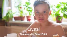  Presentation with nutrition - Colorful theme enhanced with cute boy ready for breakfast backdrop and a  colored foreground
