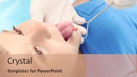  Presentation with pathology - Audience pleasing PPT layouts consisting of cute boy at speech therapist' backdrop and a coral colored foreground