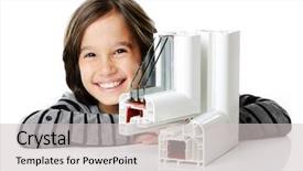  Presentation with pvc - Cool new PPT theme with cute boy with plastic pvc backdrop and a light gray colored foreground