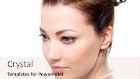  Presentation with wedding white - Cool new presentation with cute bride with a style wedding hairstyle - on white background backdrop and a lemonade colored foreground