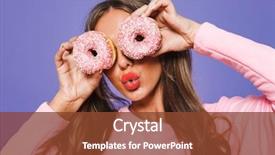  Presentation with close up baby girl knitted - Amazing slide set having cute cake - close up portrait backdrop and a tawny brown colored foreground