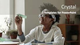  Presentation with homework - Slides featuring cute-carefree-schoolboy-in-eyeglasses background and a gray colored foreground