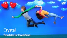  Presentation with cartoon - Beautiful PPT layouts featuring cute cartoon boy girl - couple of young people backdrop and a  colored foreground