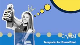  Presentation with cartoon - Cool new slides with cute cartoon boy girl - portrait of young happy smiling backdrop and a teal colored foreground