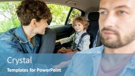  Presentation with hair - Presentation design featuring cute-cheerful-little-boy background and a teal colored foreground