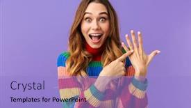  Presentation with lgbt - Cool new theme with cute-cheerful-young-girl-wearing backdrop and a light blue colored foreground