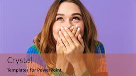 Presentation with cheerful - Slide set consisting of cute-cheerful-young-girl-wearing background and a red colored foreground