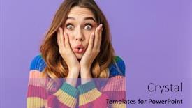  Presentation with lgbt - Colorful slide set enhanced with cute-cheerful-young-girl-wearing backdrop and a light blue colored foreground