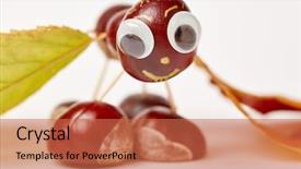  Presentation with cute nursing anime - Presentation theme featuring cute chestnut animal made background and a coral colored foreground