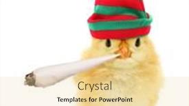  Presentation with joint - Cool new presentation with cute-chick-with-cannabis-joint backdrop and a blonde colored foreground