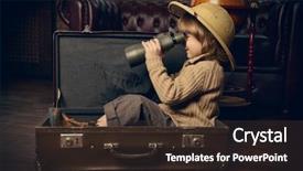  Presentation with imagination - Slide deck consisting of cute child boy background and a tawny brown colored foreground