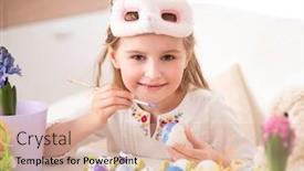  Presentation with dog baby cute child - Slide set having cute-child-painting-christs background and a lemonade colored foreground