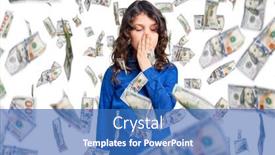  Presentation with sleepiness - Cool new PPT theme with cute-child-with-long-hair backdrop and a teal colored foreground