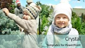  Presentation with trade - Theme enhanced with cute children and parents background and a mint green colored foreground