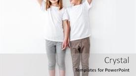  Presentation with height - Slides with cute-children-measuring-and-comparing background and a light gray colored foreground