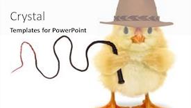  Presentation with explorer - Cool new theme with cute-cool-chick-adventurer-explorer backdrop and a white colored foreground