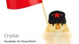  Presentation with communist - Slide deck having cute-cool-chick-communist background and a white colored foreground