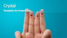  Presentation with happy sad mask face - Slide deck featuring cute couple cartoons - happy face fingers hug each background and a  colored foreground