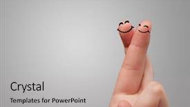  Presentation with happy sad mask face - Presentation design with cute couple cartoons - happy face fingers hugs each background and a  colored foreground