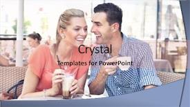  Presentation with teamwork fun - Cool new presentation theme with cramming - cute couple having fun backdrop and a coral colored foreground