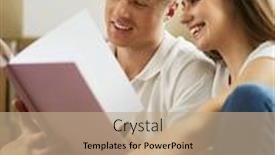  Presentation with album - Presentation featuring cute-couple-unpacking-cardboard-boxes background and a coral colored foreground