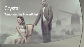  Presentation with cute - Slide deck consisting of cute couple background and a gray colored foreground