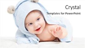  Presentation with cute baby - Audience pleasing theme consisting of cute crawling baby backdrop and a white colored foreground