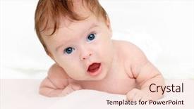 Presentation with cute baby - Beautiful slides featuring cute crawling baby backdrop and a lemonade colored foreground